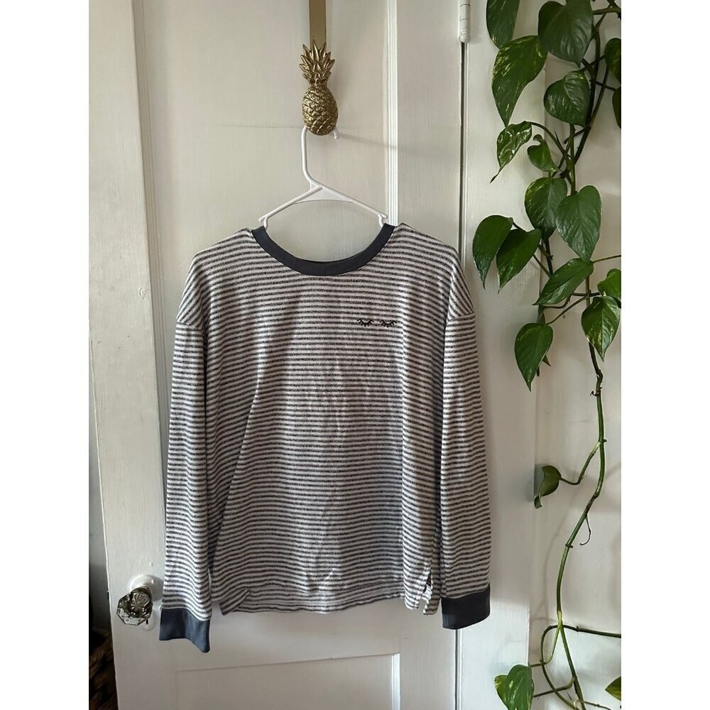Women’s size small striped Eyelash sleep shirt